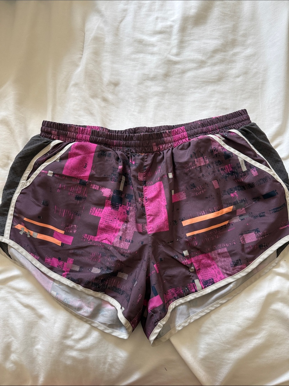 Under Armour Women's Athletic Shorts in Purple with Pink Accents